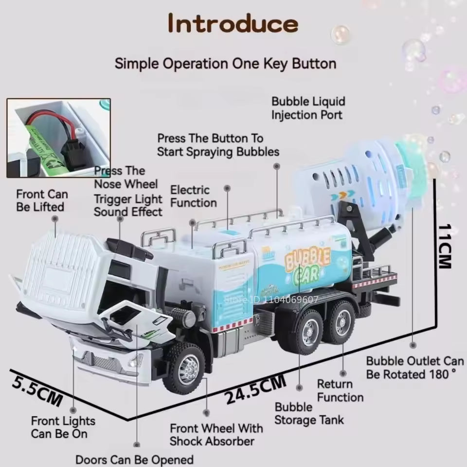 Electric Bubble Car Model Toy